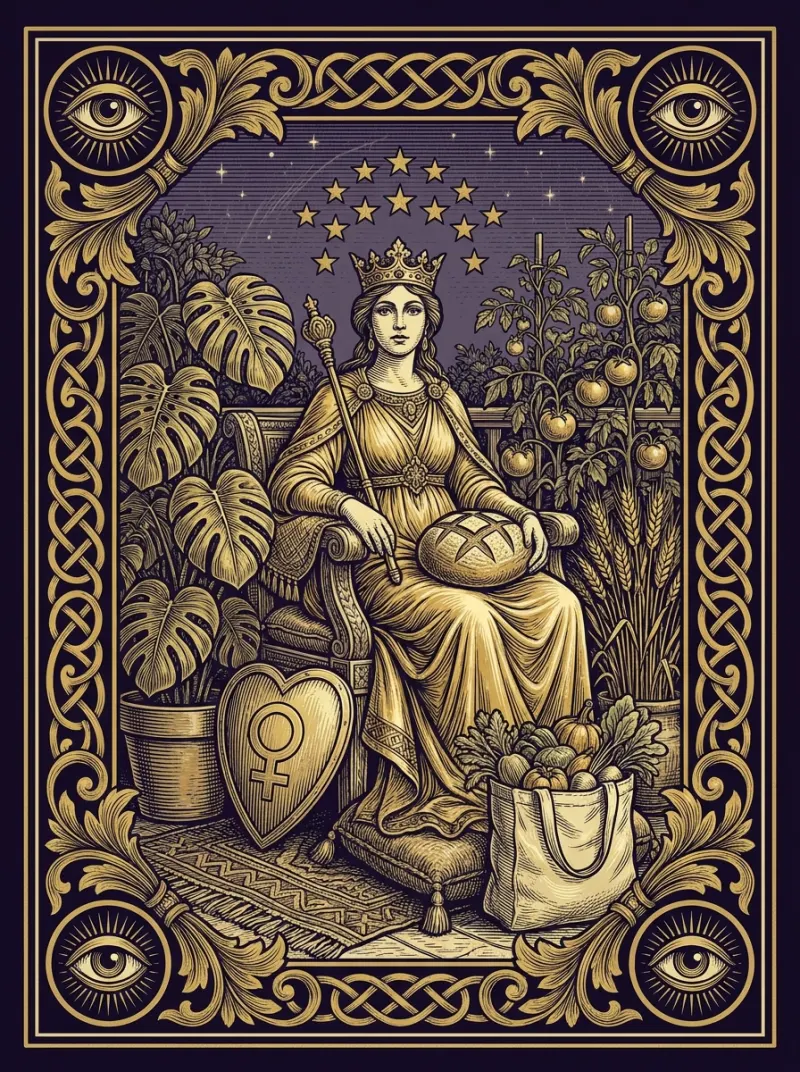 Tarotová karta Císařovna — ilustrace Ezometru