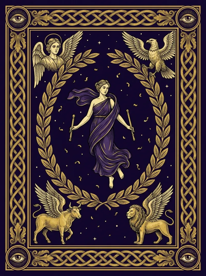 Tarotová karta Svět — ilustrace Ezometru